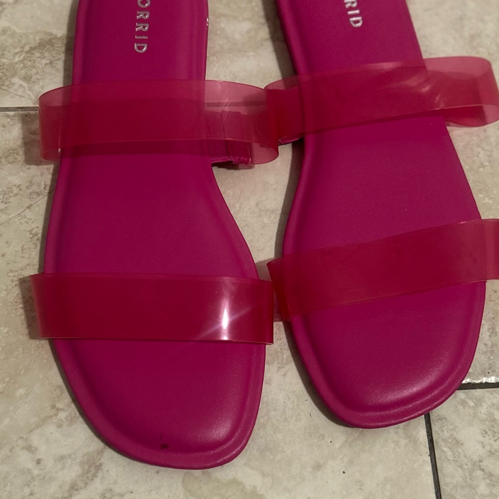Torrid Fuchsia Slide Sandals